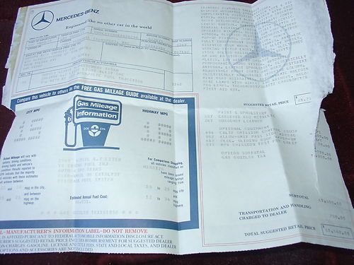 89 MERCEDES 420SEL, 59,000  MILES SINCE NEW, CALIFORNIA CAR, ALL ORIGINAL, image 21
