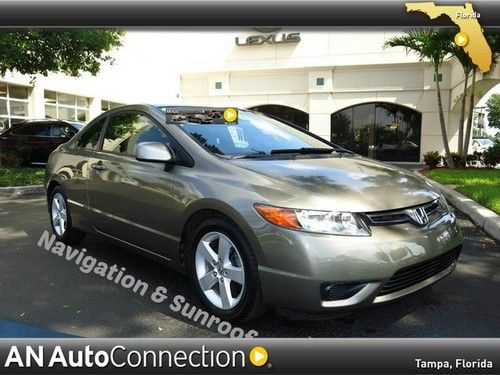 Honda civic cpe ex with navigation &amp; sunroof 48k miles
