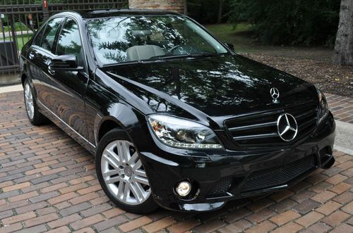 2011 mercedes c300 4matic/no reserve/awd/amg bumper/htd/led/moon/rebuilt/salvage