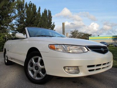 01 solara camry convertible wood trim leather v6 power top florida carfax 00 02