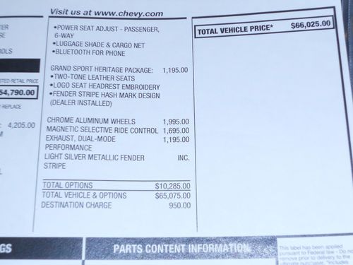 2011 Chevrolet Corvette Grand Sport Coupe 2-Door 6.2L, image 23