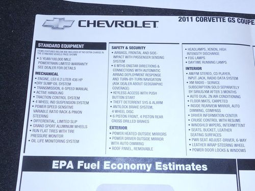 2011 Chevrolet Corvette Grand Sport Coupe 2-Door 6.2L, image 24