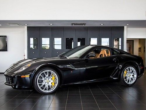 2007 ferrari 599 gtb fiorano f1 black daytona carbon fiber 20 wheels recaro