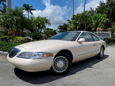 Nice ivory pearl 98 lincoln mark viii-92k-lady driven-from fl car-no reserve-wow