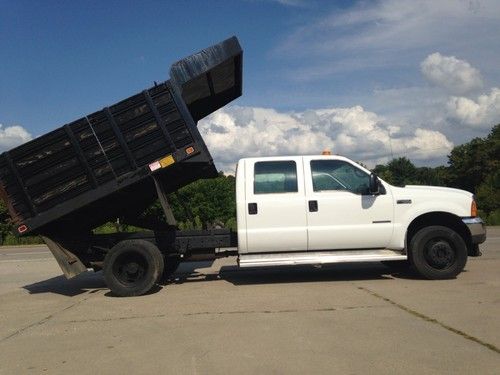 2000 ford f450 xl crew cab 4x4 7.3l powerstroke dump bed *low miles* rare!!!