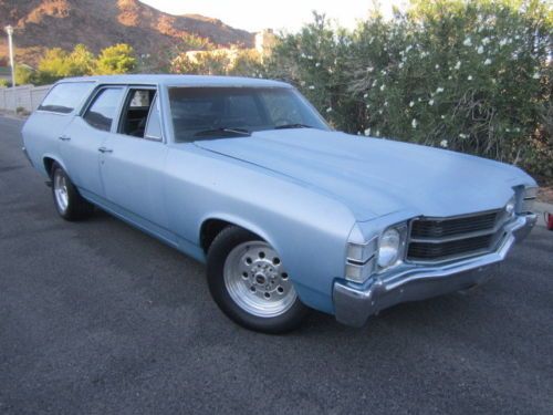 1971 chevrolet chevelle wagon dry desert car.