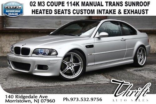 02 bmw m3 coupe 114k manual trans heated seats custom intake &amp; exhaust sunroof