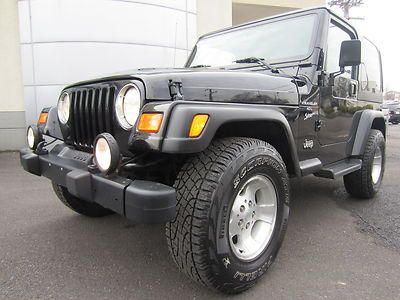 2001 jeep wrangler sport 4wd 6 cyl 5 speed hardtop tow hitch clean  no reserve!!