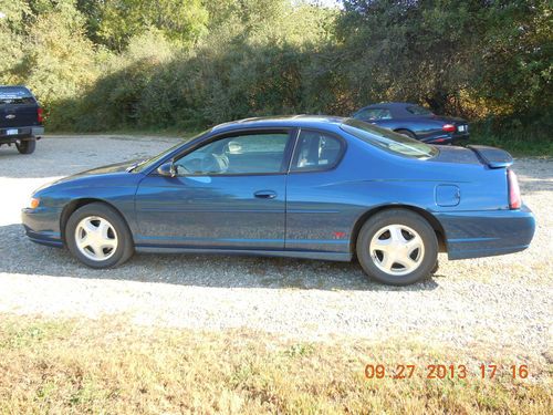 2004 monte carlo ss, blue with black leather interior, aluminum wheels, sun roof