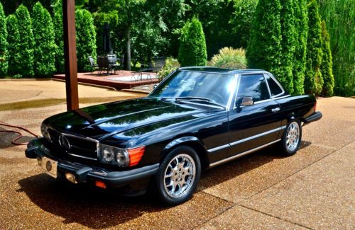 1989 mercedes 560 sl hardtop convertible / black / classic