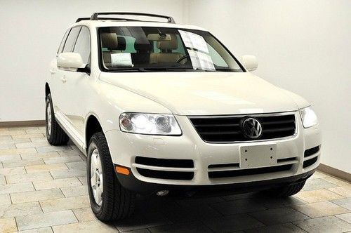 2004 volkswagen touareq only 37k white/tan ext 4yr warranty