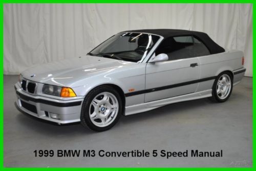 1999 bmw m3 convertible 5 speed manual sil/blk no reserve