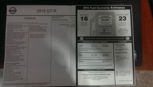 2012 Nissan GT-R Premium Coupe 2-Door 3.8L, US $77,800.00, image 13