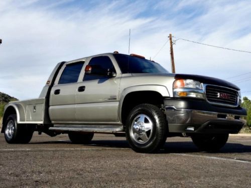 No reserve 2002 gmc 3500 dually | crew | 6.6l diesel | hauler bed