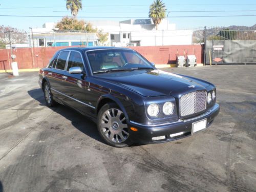 2005 bentley arnage red label mulliner edition  dark sapphire with saffron.