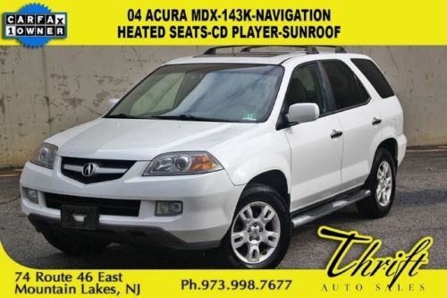 04 acura mdx-143k-navigation-heated seats-sunroof-cd player-alloy wheels