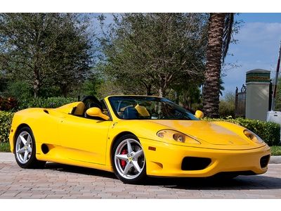 2001 ferrari 360 spider f1! 8k miles! fresh service!