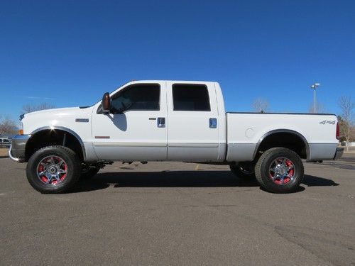 2004 ford f-250 crew cab short bed lariat 4x4 diesel superduty beautiful shape !