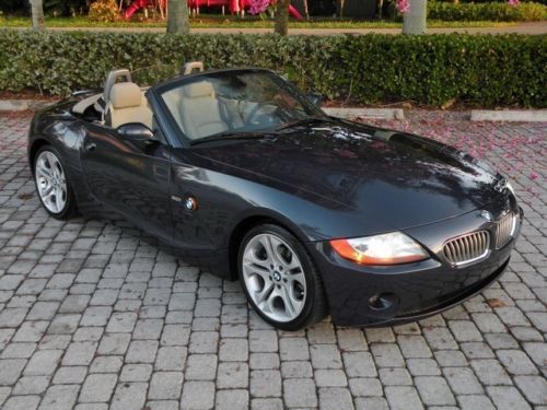 04 z4 3.0i automatic convertible leather bluetooth premium &amp; sport pkg fl owned