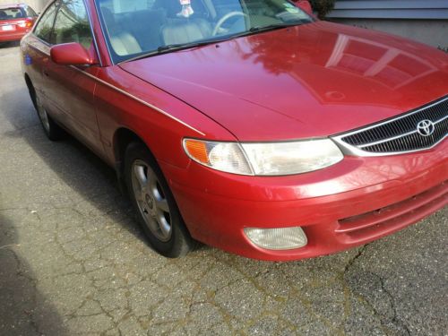 1999 toyota solara se coupe 2-door 3.0l manual red tan xmnavtraffic touch ipod