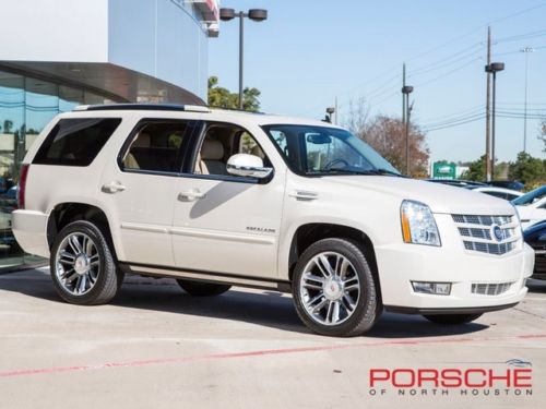 2013 cadillac escalade premium nav rear dvd 22 wheels white diamond bose led