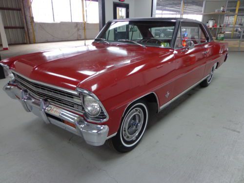 1967 nova ss, one owner, real red/red, 327/275 hp, 4 speed, unrestored, pop, wow