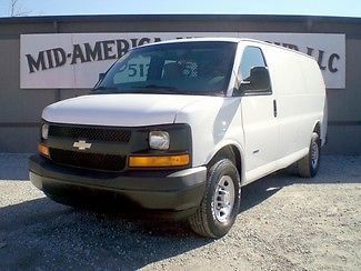 2009 chevy express 2500 cargo van 6.6l duramax diesel a/t ac storage bins r1838