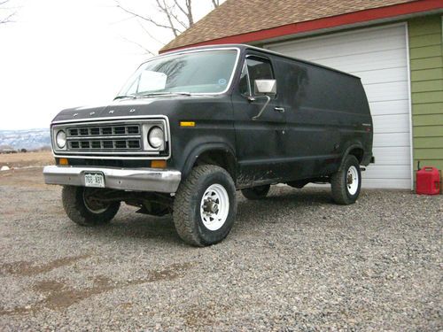 1978 ford 4x4 f-250 van bug out survival apocalypse dirt bike hauler prospecting