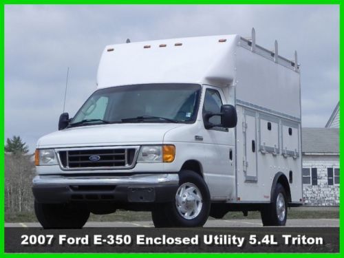 2007 ford e-350 xlt cutaway van enclosed utility 5.4l triton gas 138in wb used
