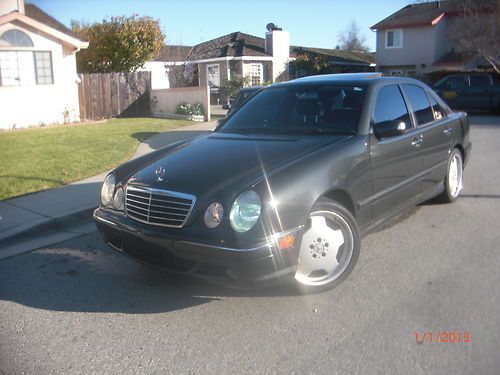 2001 mercedes-benz e55 amg charcoal ac/heated 6 cd rain sensor shade xenon fasst