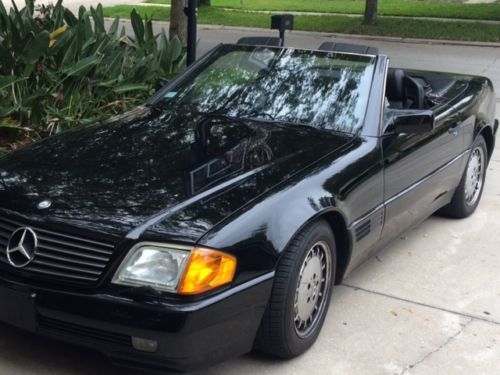 1991 convertable sl500   - beautiful black on black