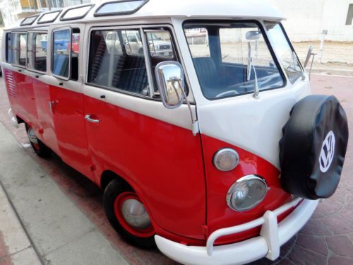 Super rare 1965 vw bus deluxe type2 transport safari - orig.no.s matching motor