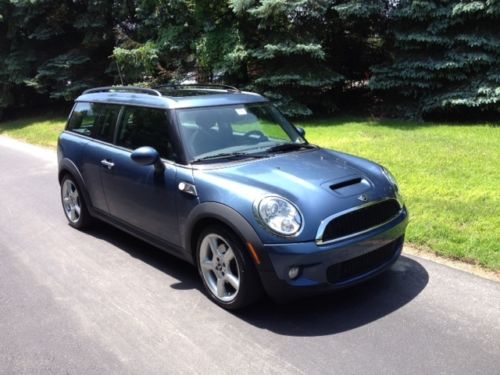 2009 mini cooper clubman &#034;s&#034; 2 door coupe, horizon blue, turbo 6-speed manual