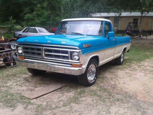 1971 ford f100 frame off restored 302 v8 3 speed manual trans ac disc brakes ps