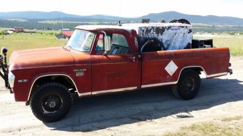 1970 dodge power wagon w200 3/4 ton 4x4 pickup truck: runs great, low miles,plow