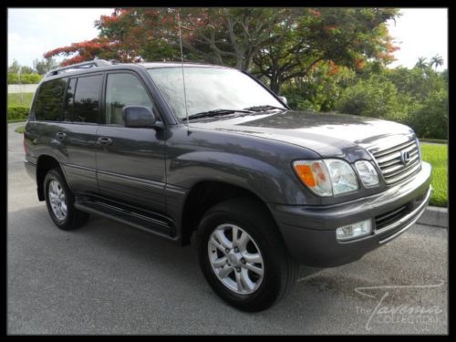 04 lx470 clean carfax timing belt service done navigation third row xenon fl