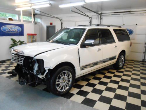 2007 lincoln navigator l 4x4 66k no reserve salvage rebuildable damaged loaded