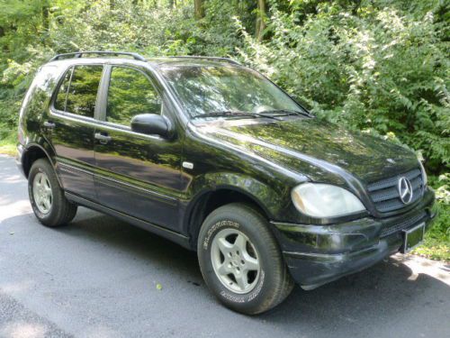 2000 mercedes-benz ml320 4matic loaded, clean, blk/blk, hwy miles, no res