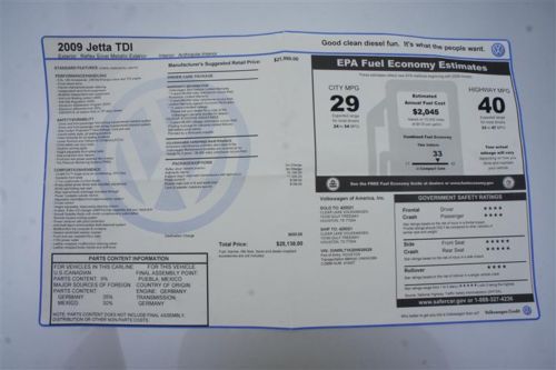 DIESEL 2009 VOLKSWAGEN JETTA TDI NEW TIMING BELT LEATHER HEATED SEATS SUNROOF!!!, US $12,995.00, image 47