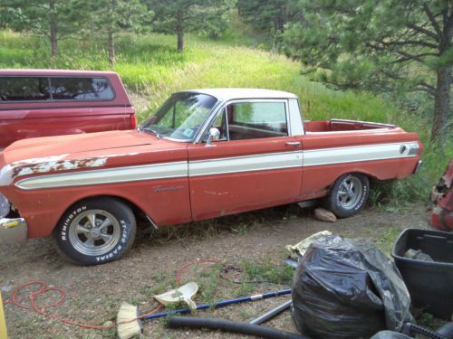 65 ranchero delux / 289 / 4 barrel / dual exaust / four  speed on the floor