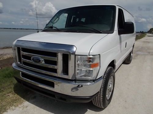 08 ford e-250 cargo - one owner florida van - adrian steel cargo bin package