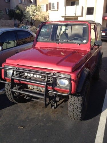 1986 suzuki samurai ja sport utility 2-door 1.3l red stick 69k 4x4