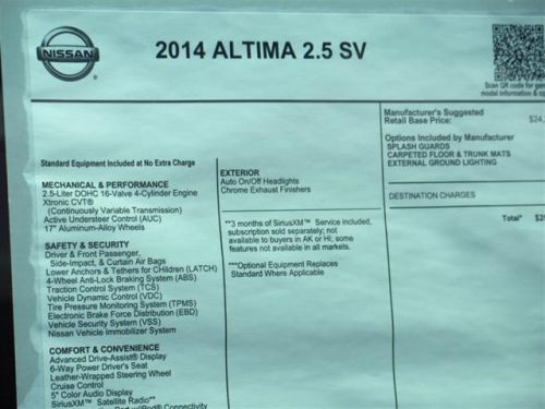 2014 Nissan Altima 2.5 SV, US $21,766.00, image 6
