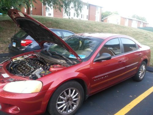 2001 chrysler sebring lxi sedan 4-door 2.7l red