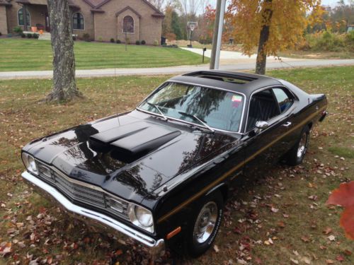1974 plymouth duster factory sunroof triple black