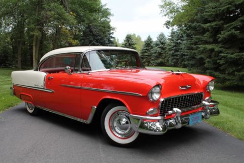 1955 chevrolet bel air 2 door hardtop - restored to original - 265 v-power pack