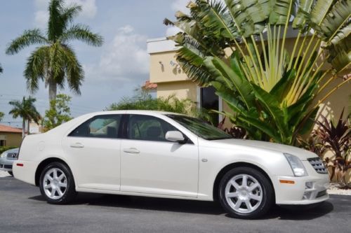 2005 cadillac sts white diamond florida driven 76k leather bose remote start