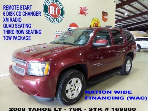 2008 tahoe lt,remote start,leather,bose,6 disk cd,quads,3rd row,76k,we finance!!