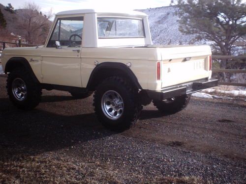 1966 early ford bronco half cab-4 wheel drive-three speed