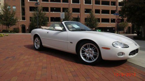 01 xk8 convertible,white,low miles,2 owner texas car,navigation,lots of service